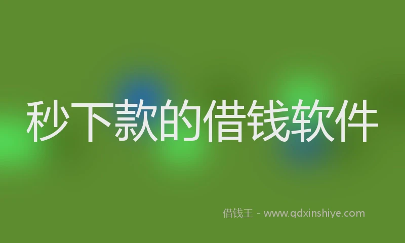 秒下款的借钱软件