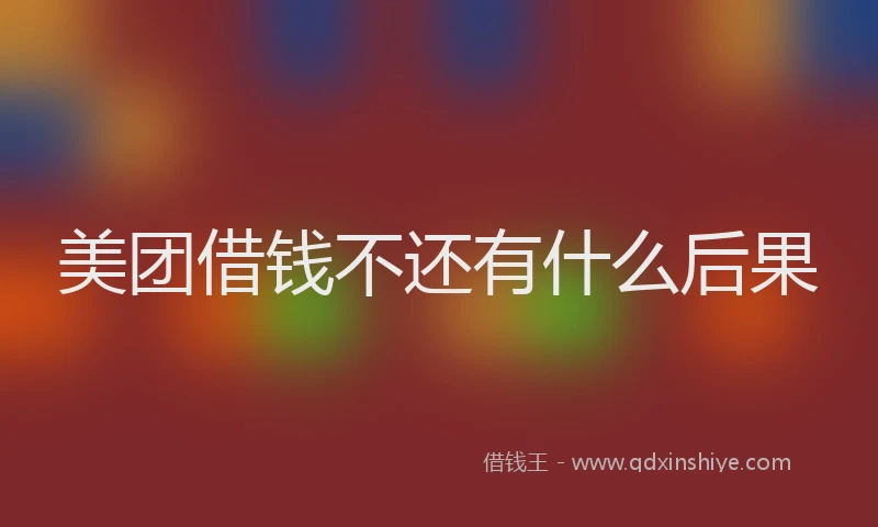 美团借钱不还有什么后果