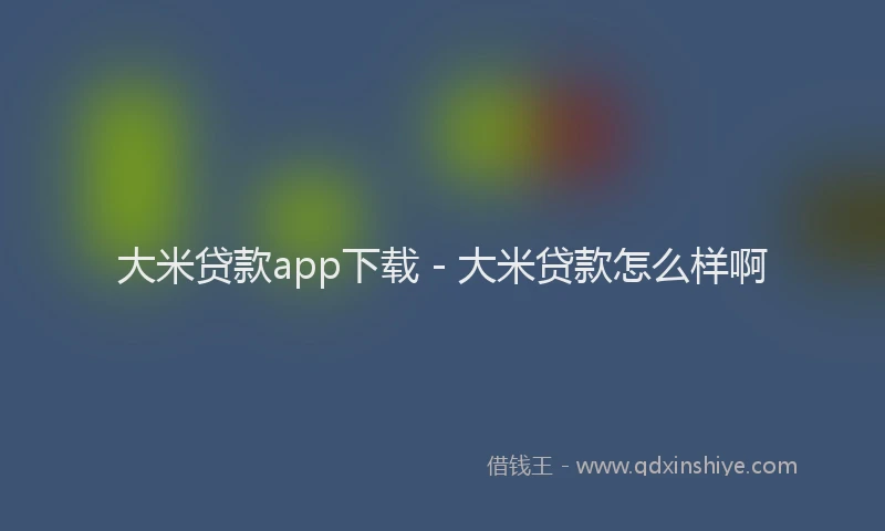 大米贷款app下载 - 大米贷款怎么样啊