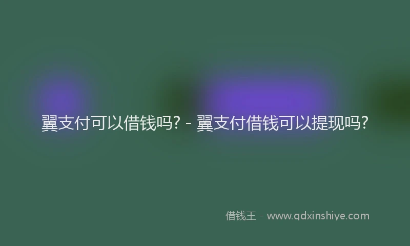 翼支付可以借钱吗? - 翼支付借钱可以提现吗?