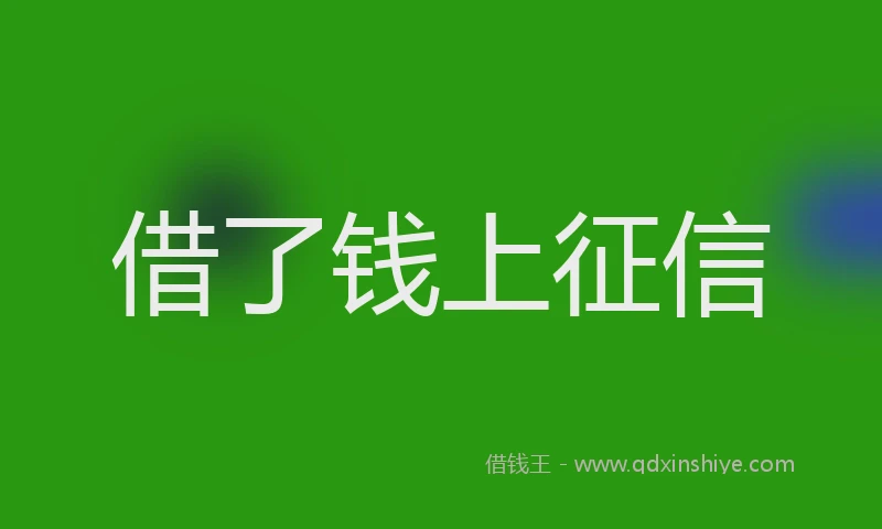 借了钱上征信