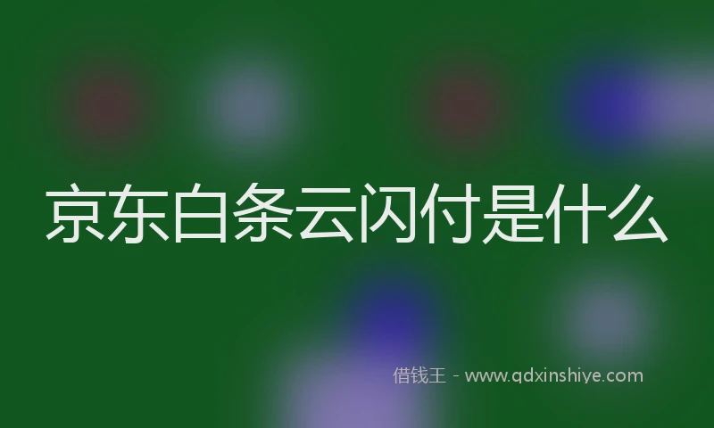 京东白条云闪付是什么