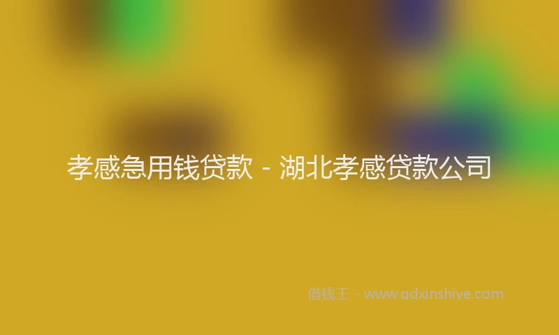 孝感急用钱贷款 - 湖北孝感贷款公司