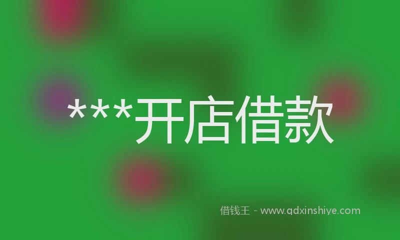 ***开店借款