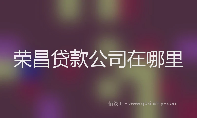 荣昌贷款公司在哪里