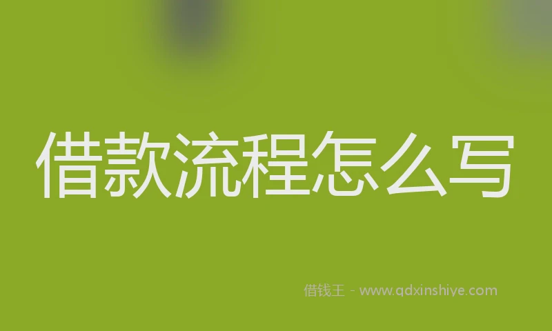借款流程怎么写
