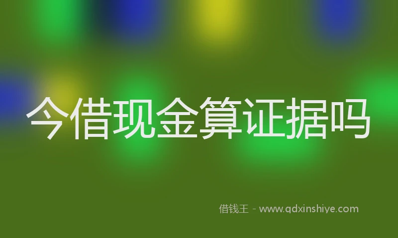 今借现金算证据吗