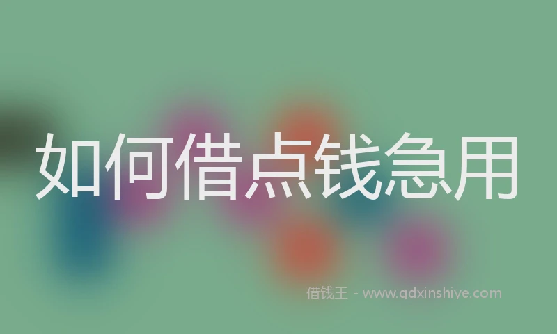 如何借点钱急用