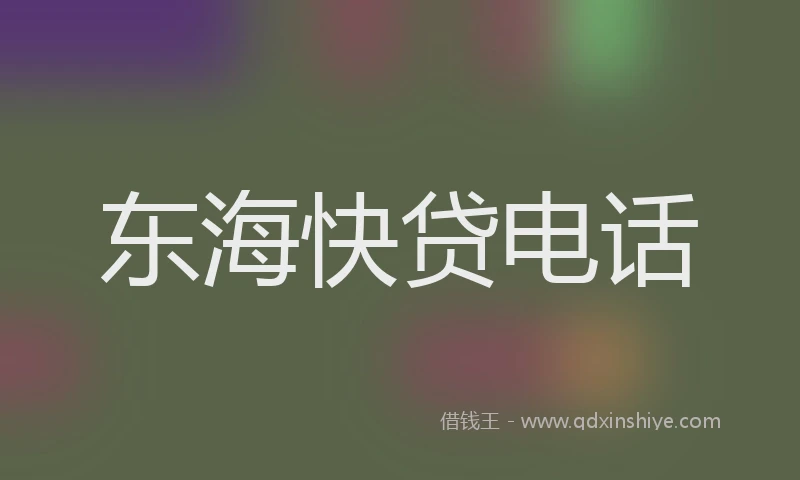 东海快贷电话