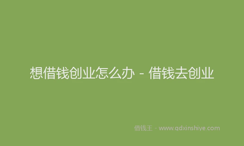 想借钱创业怎么办 - 借钱去创业