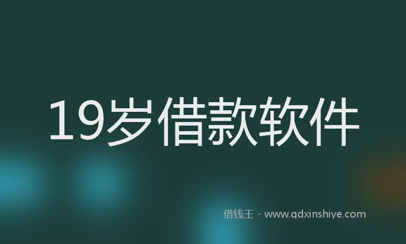 19岁借款软件