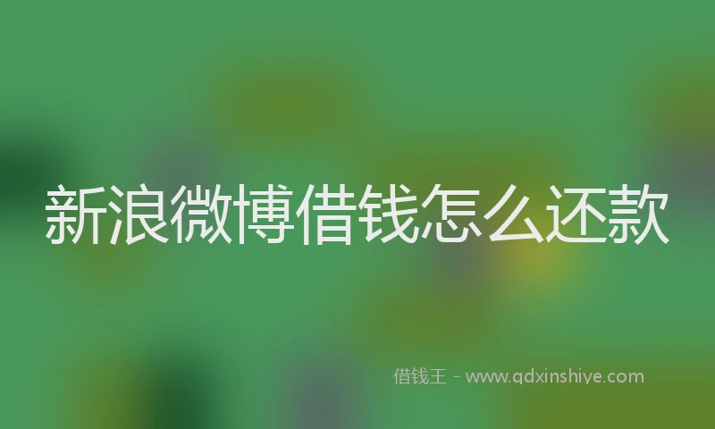 新浪微博借钱怎么还款