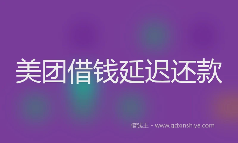 美团借钱延迟还款