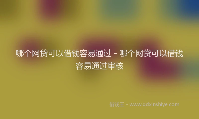 哪个网贷可以借钱容易通过 - 哪个网贷可以借钱容易通过审核