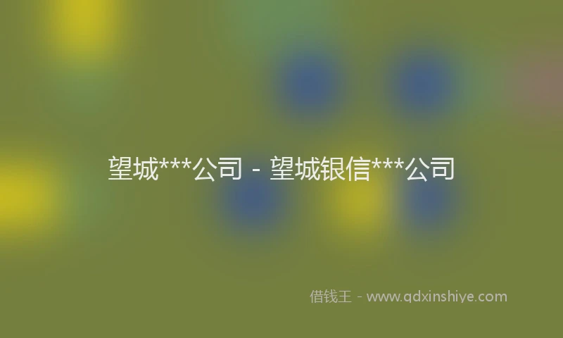 望城***公司 - 望城银信***公司