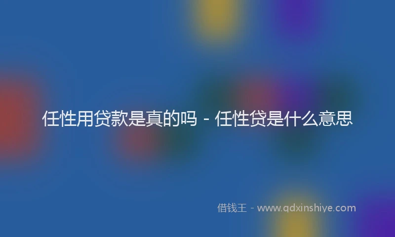 任性用贷款是真的吗 - 任性贷是什么意思