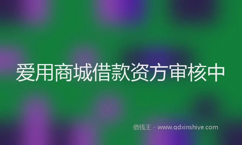 爱用商城借款资方审核中