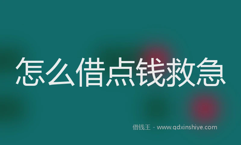 怎么借点钱救急