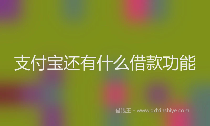 支付宝还有什么借款功能