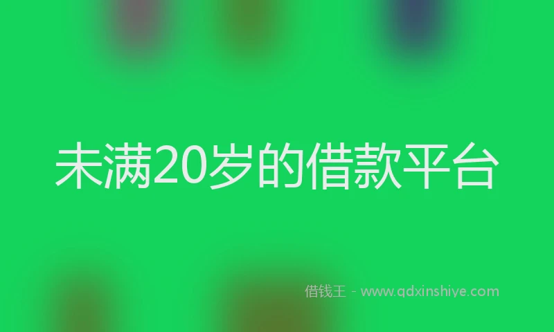 未满20岁的借款平台