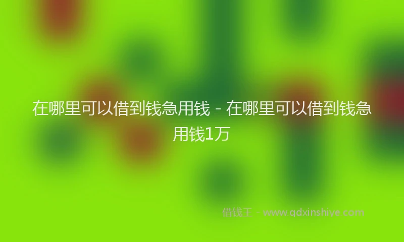 在哪里可以借到钱急用钱 - 在哪里可以借到钱急用钱1万
