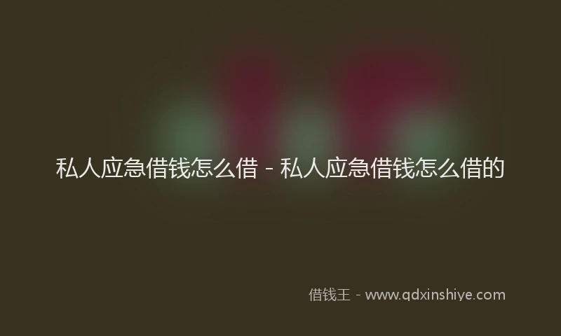 私人应急借钱怎么借 - 私人应急借钱怎么借的