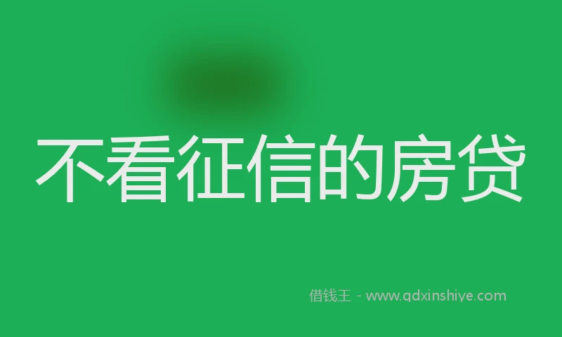 不看征信的房贷