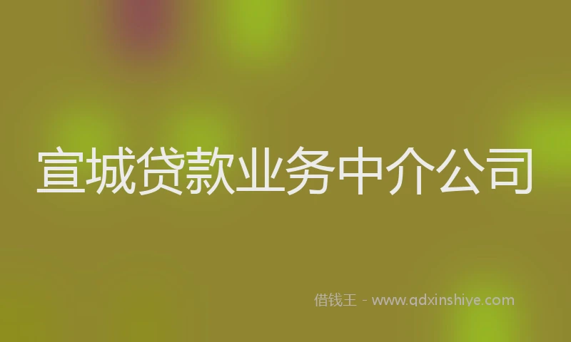 宣城贷款业务中介公司