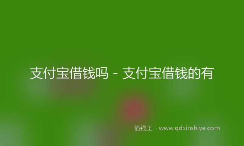 支付宝借钱吗 - 支付宝借钱的有