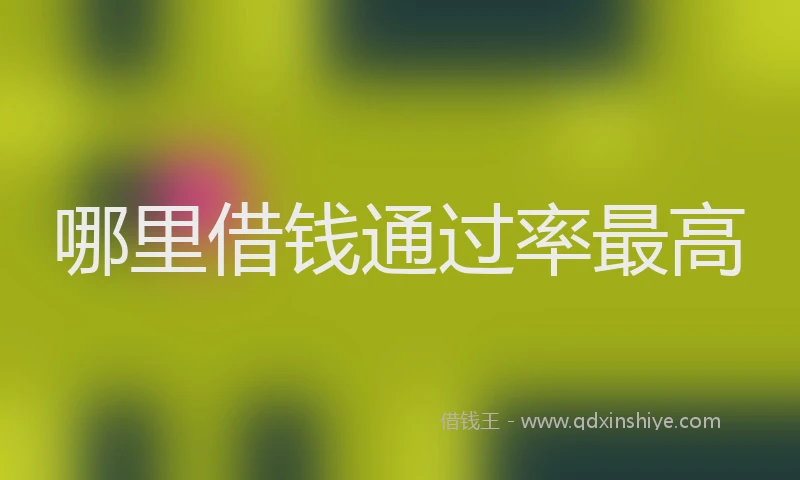 哪里借钱通过率最高