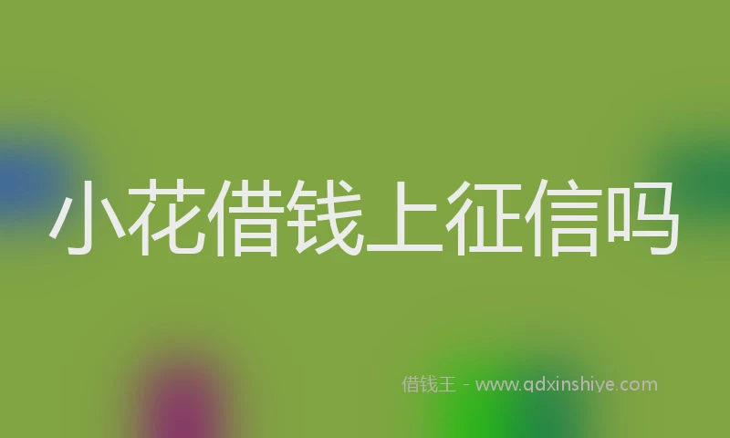 小花借钱上征信吗