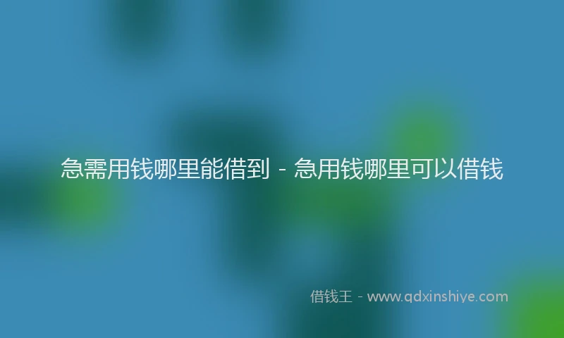 急需用钱哪里能借到 - 急用钱哪里可以借钱