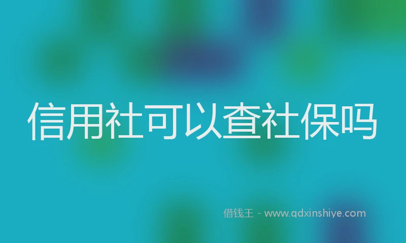信用社可以查社保吗