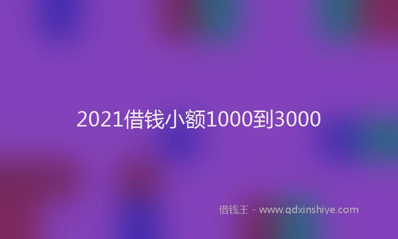 2021借钱小额1000到3000