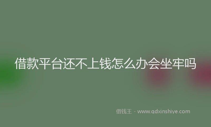 借款平台还不上钱怎么办会坐牢吗