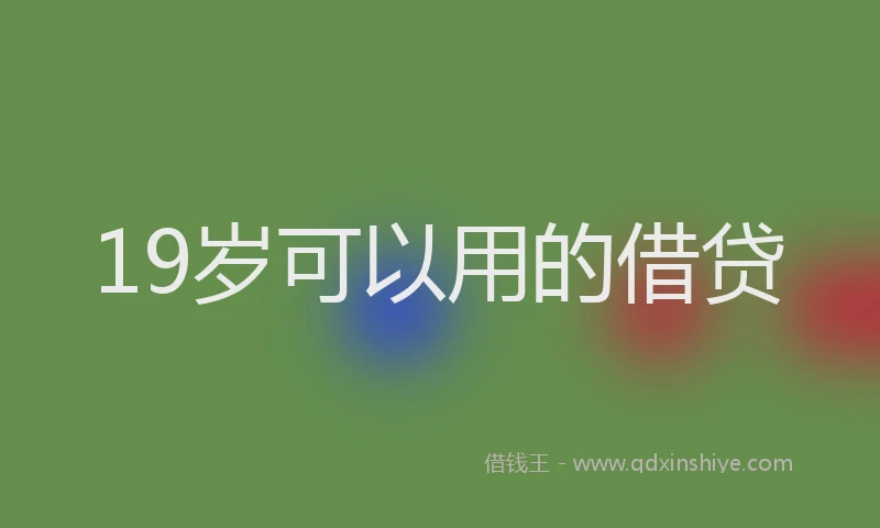 19岁可以用的借贷