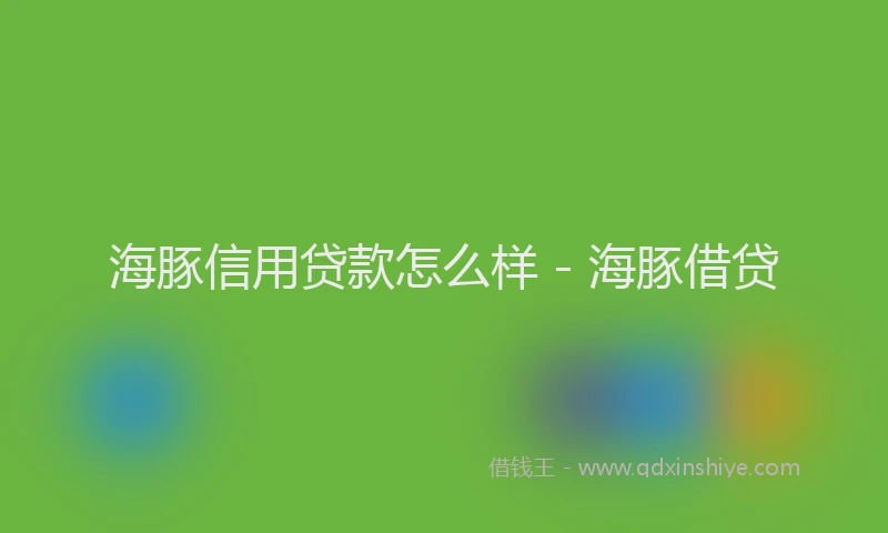 海豚信用贷款怎么样 - 海豚借贷