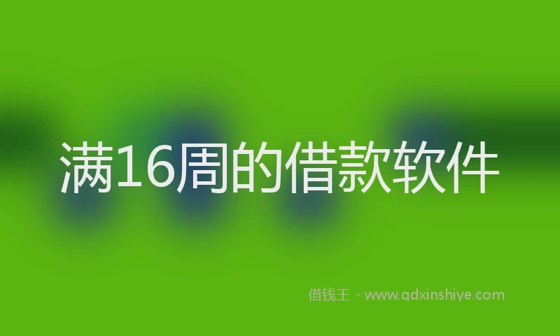 满16周的借款软件