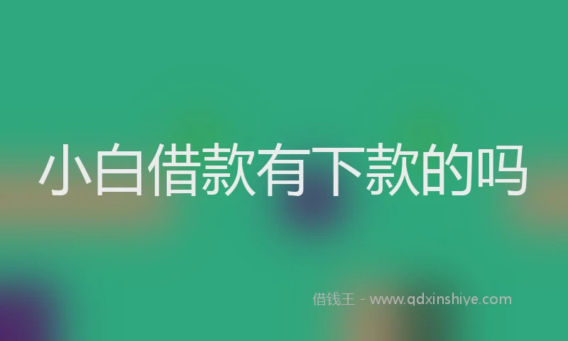 小白借款有下款的吗