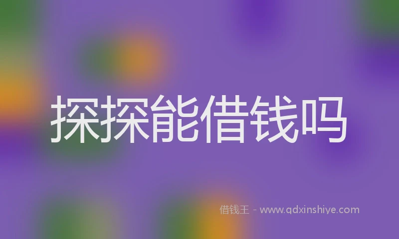 探探能借钱吗