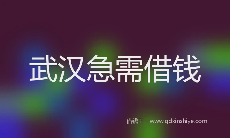 武汉急需借钱