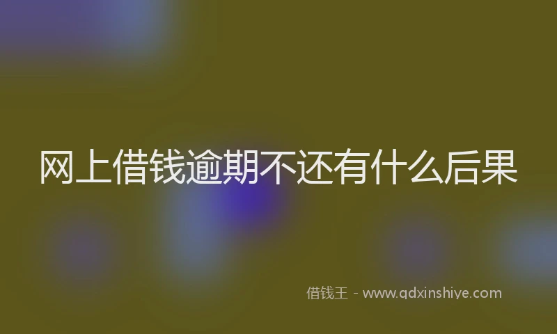 网上借钱逾期不还有什么后果