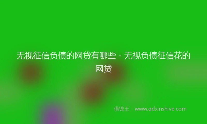 无视征信负债的网贷有哪些 - 无视负债征信花的网贷