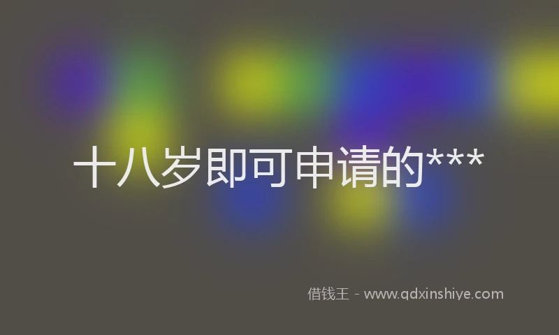 十八岁即可申请的***