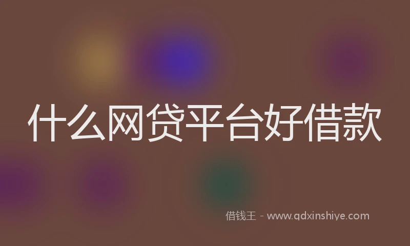 什么网贷平台好借款