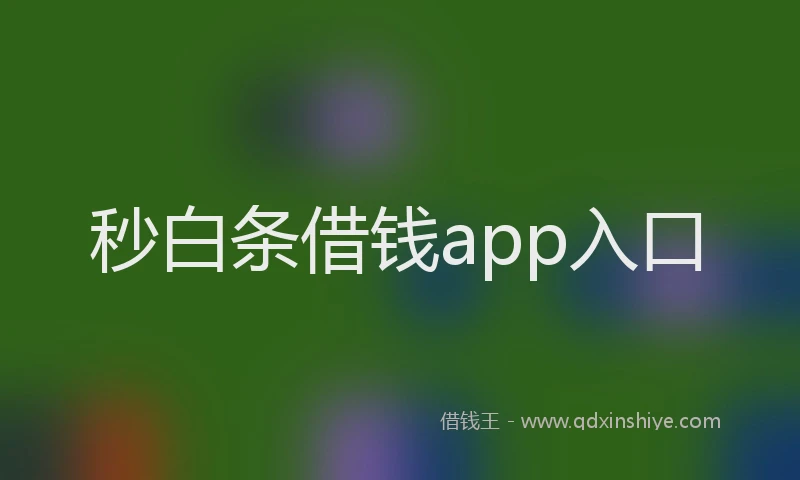 秒白条借钱app入口