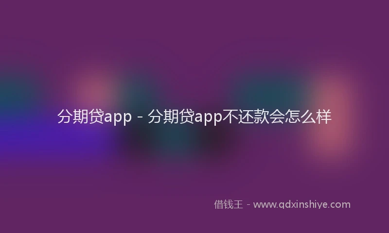 分期贷app - 分期贷app不还款会怎么样