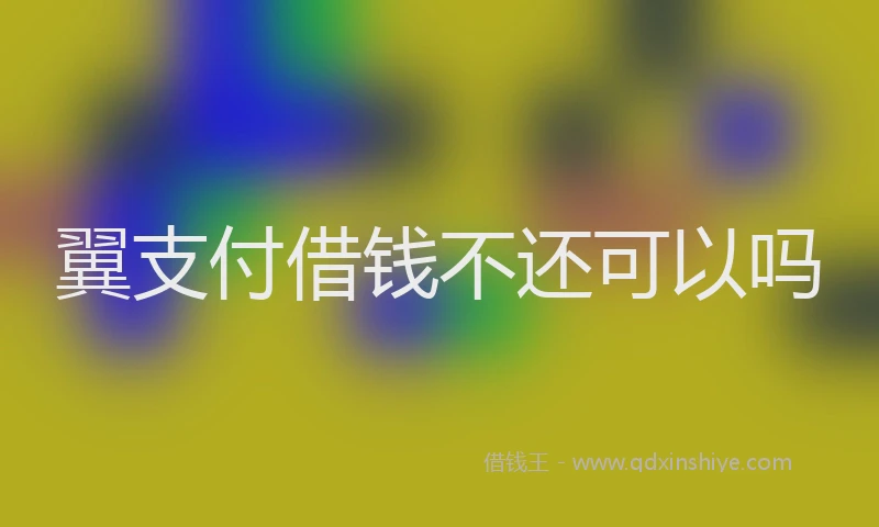 翼支付借钱不还可以吗