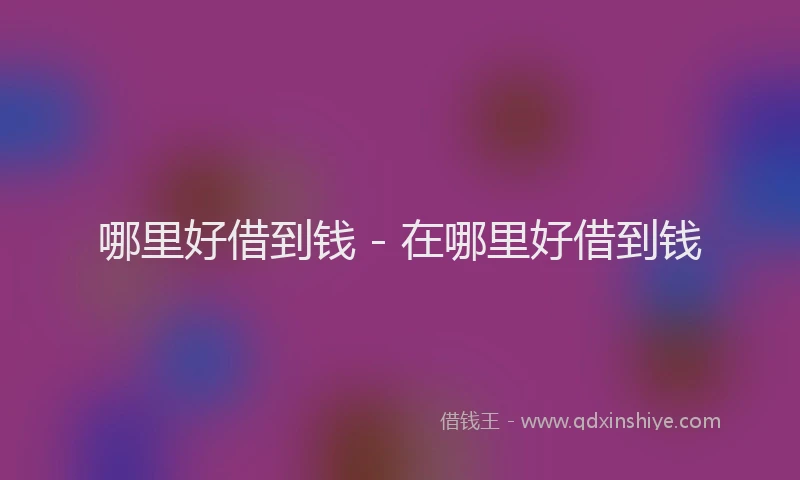 哪里好借到钱 - 在哪里好借到钱