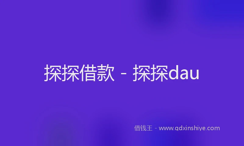 探探借款 - 探探dau
